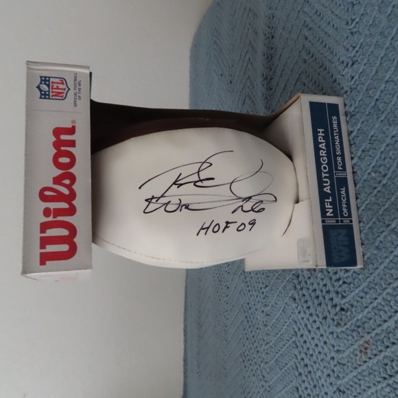 Wilson NFL Autograph Football White Panel The Duke rod woodson signed HOF09 - Picture 1 of 4